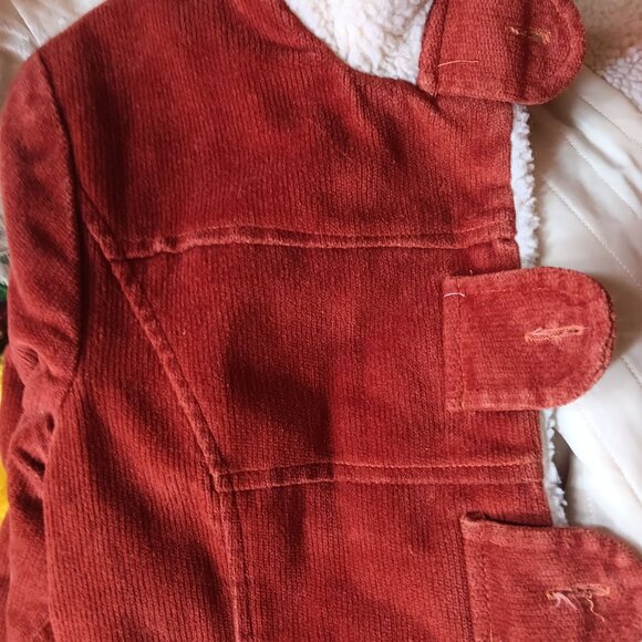 Women's Vintage Corduroy Jacket Pants Set 10 1970's Boho Fleece 30x31 Bootcut - Picture 9 of 11